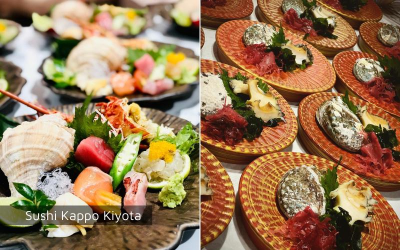 Sushi Kappo Kiyota chỉ sử dụng những nguyên liệu tươi ngon