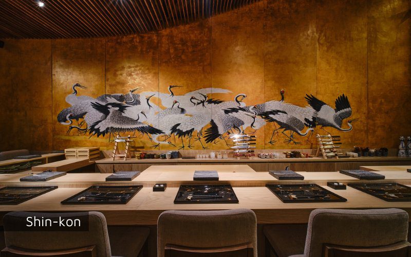 Shin-kon boasts a luxurious space with a close-up view of the chef