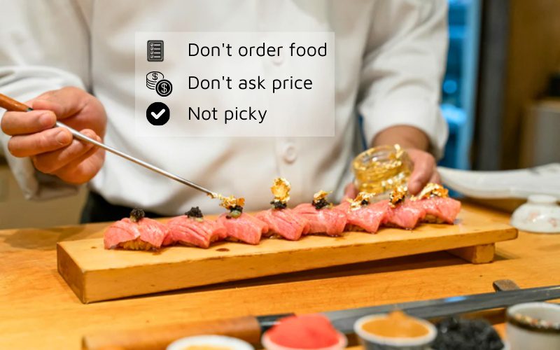You won’t know the next dish when choosing Omakase