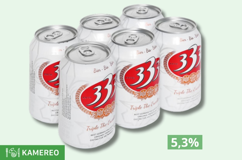 Nồng độ cồn của bia 333 là 5,3%