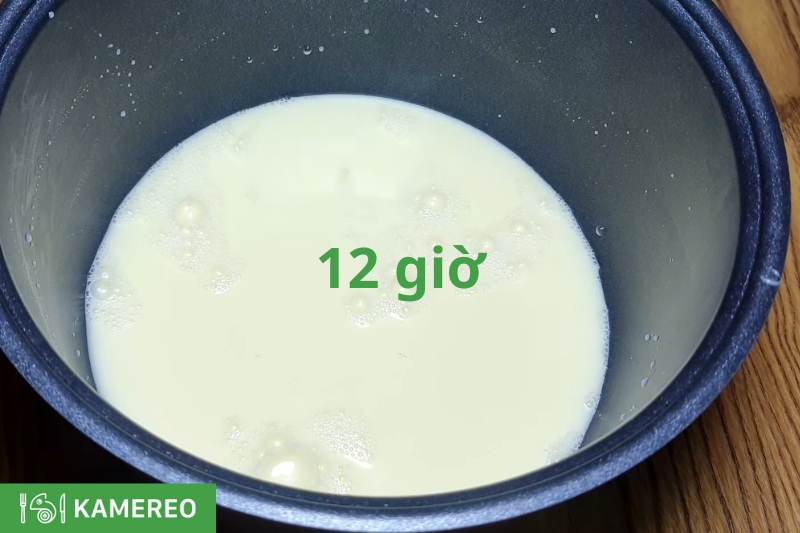 Bạn ủ sữa tươi trong khoảng 12 giờ