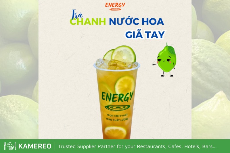 Energy - Trà Trái Cây Tươi also catches the trend with hand-squeezed lemon tea