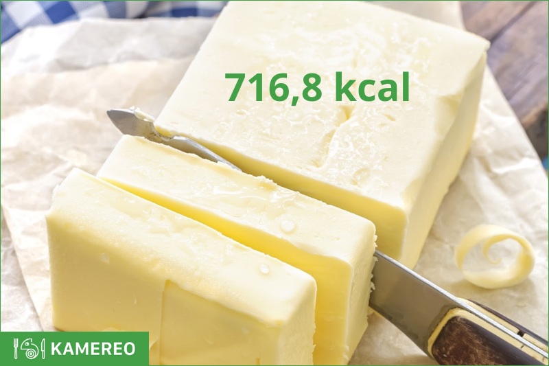 Calorie content in unsalted butter can go up to 750 calories