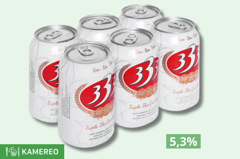 The alcohol content of Bia 333 is 5.3%.