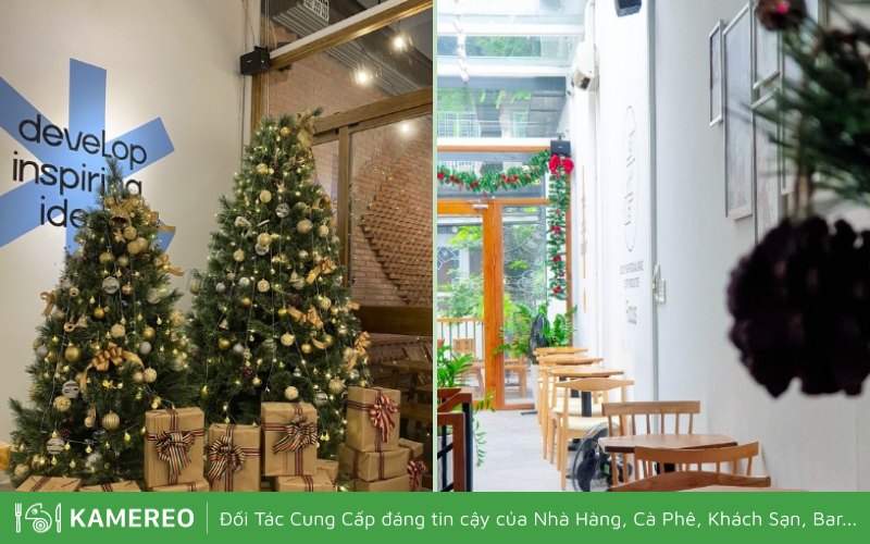 InFact Coffee có không gian trang trí Giáng Sinh đẹp