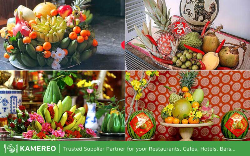 Images of the most beautiful five-fruit trays on Tet day