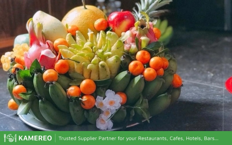 Colorful Tet Five-Fruit Tray photos bringing luck to the family