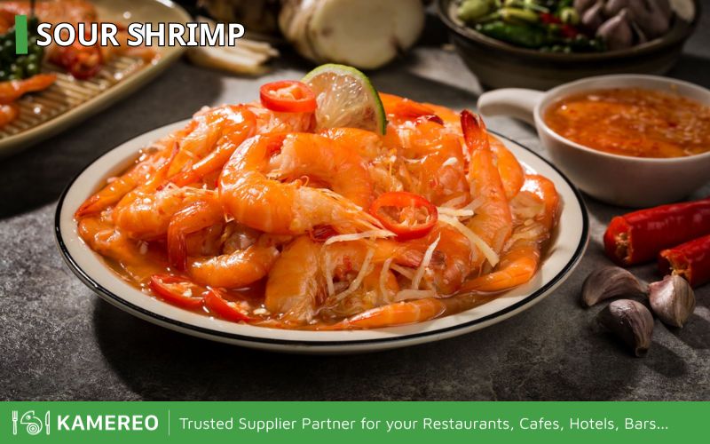 You can feel many unique flavors in the sour shrimp