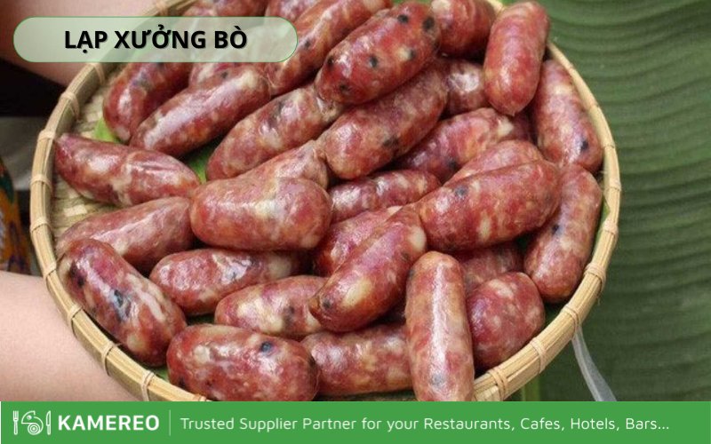 Cham beef sausage with its unique flavor prepared by the Cham people