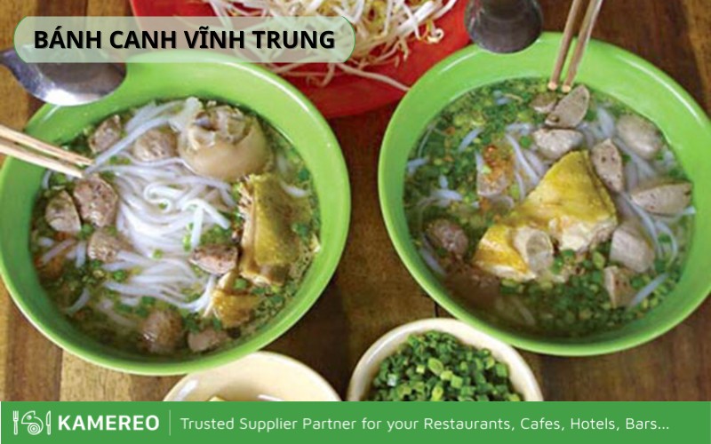 Banh Canh Vinh Trung with its soft and long noodles and sweet broth