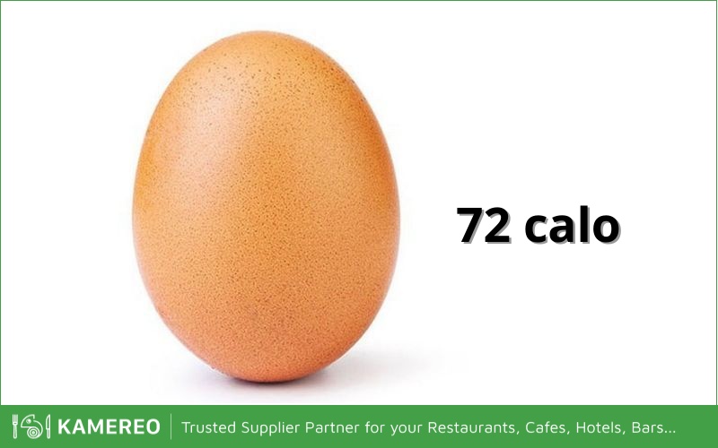 One egg contains about 72 calories