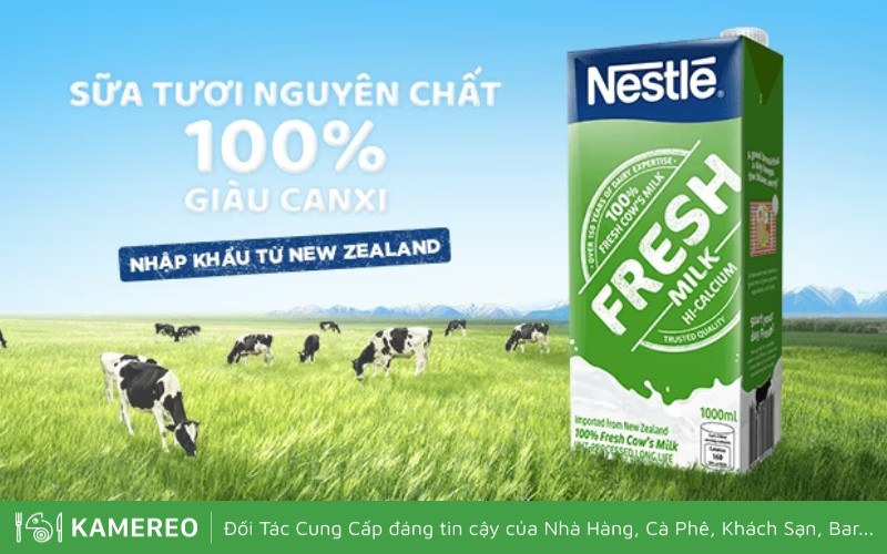 Sữa tươi Nestlé sử dụng công thức NutriStrong độc quyền giúp tăng dinh dưỡng