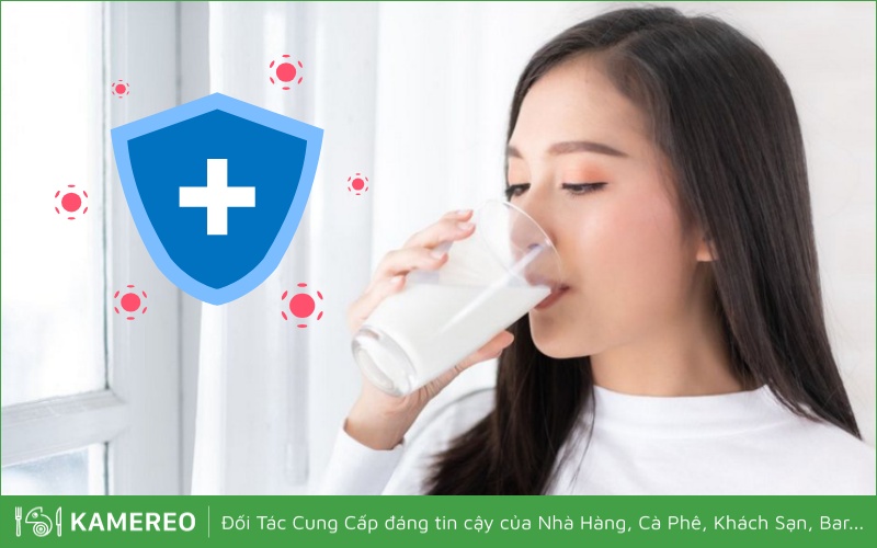 Sữa tươi giúp tăng cường hệ miễn dịch tự nhiên của cơ thể