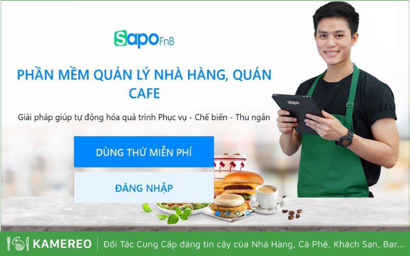 Phần mềm Sapo FnB có sẵn menu điện tử cho khách hàng của họ
