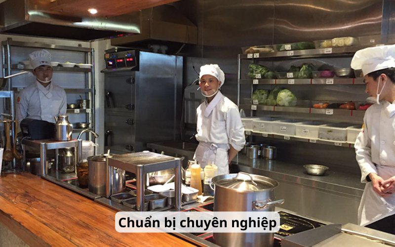 Nhà hàng bếp mở tạo sự chuyên nghiệp trong công tác bố trí thiết bị nấu ăn