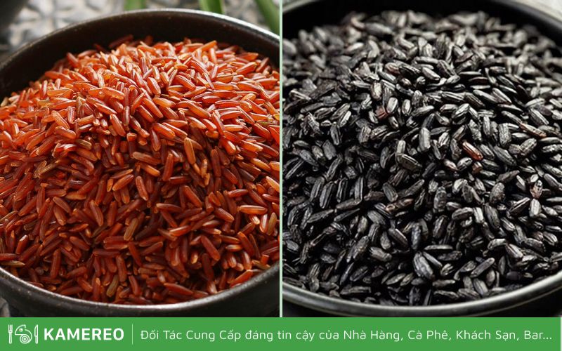 Nước gạo lứt rang thường được nấu từ gạo lứt đỏ hoặc gạo lứt đen