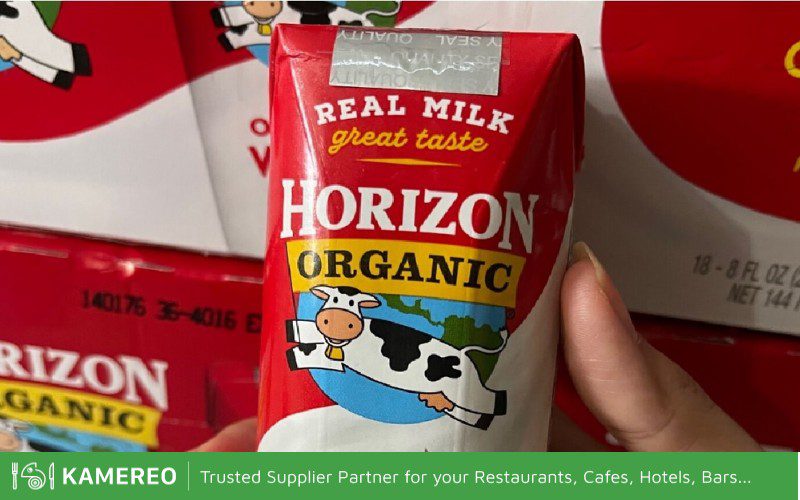 Horizon fresh milk is harvested from organic cows
