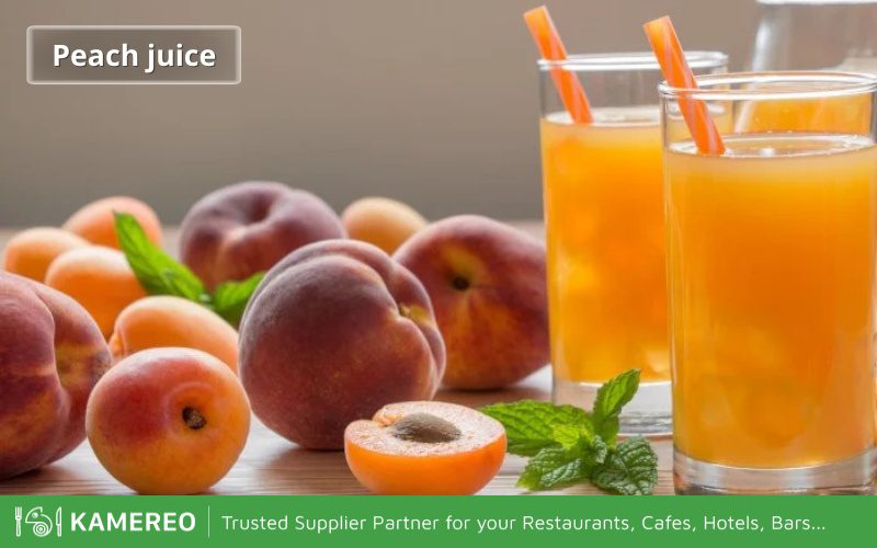 Peach juice has a unique aromatic flavor, bringing an enjoyable experience
