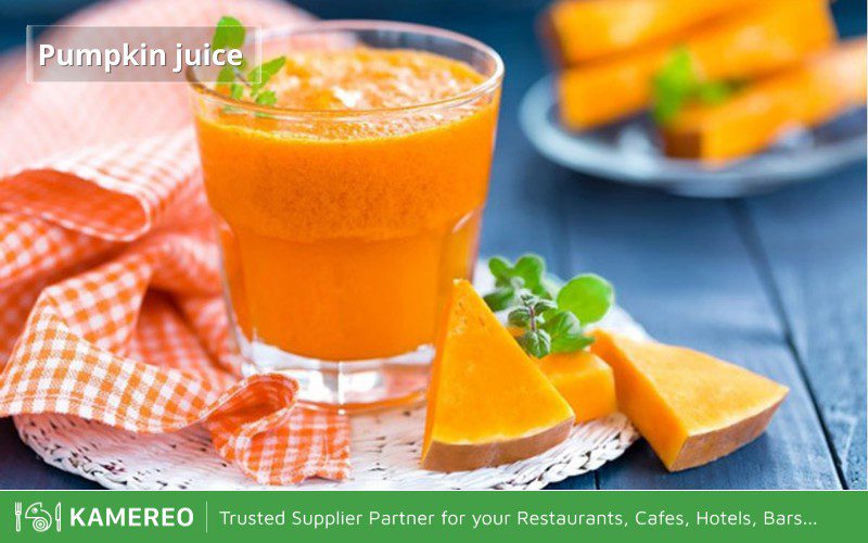 A glass of nutritious pumpkin juice for those who are tired of traditional dishes