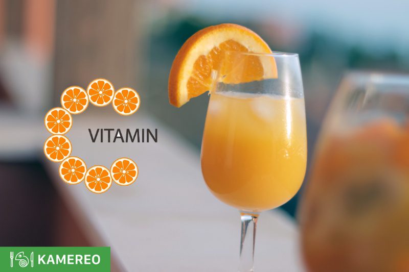 The high vitamin C content in orange juice helps strengthen the immune system