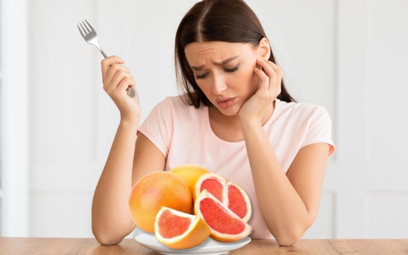 Do not eat grapefruit on an empty stomach