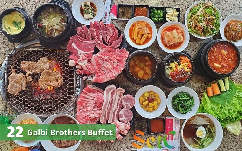 Galbi Brothers is a famous Korean buffet restaurant in District 7
