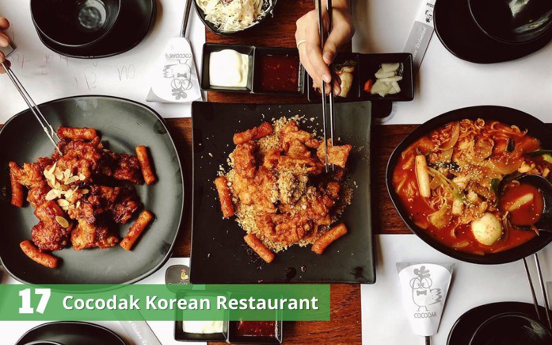 Cocodak Korean Restaurant có thực đơn đa dạng, với nhiều món ăn ngon