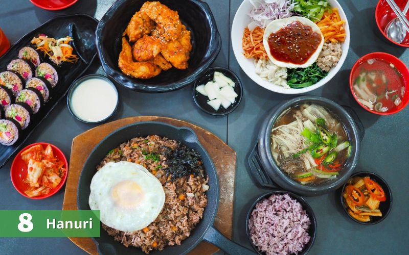 hanuri nổi tiếng với các món ăn truyền thống của Hàn Quốc 