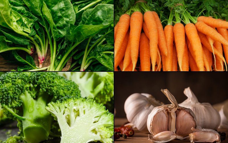 Some types of vegetables are rich in nutrients, good for health