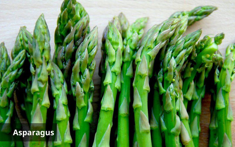 Asparagus contains plenty of folate that protects the body, especially in fetuses