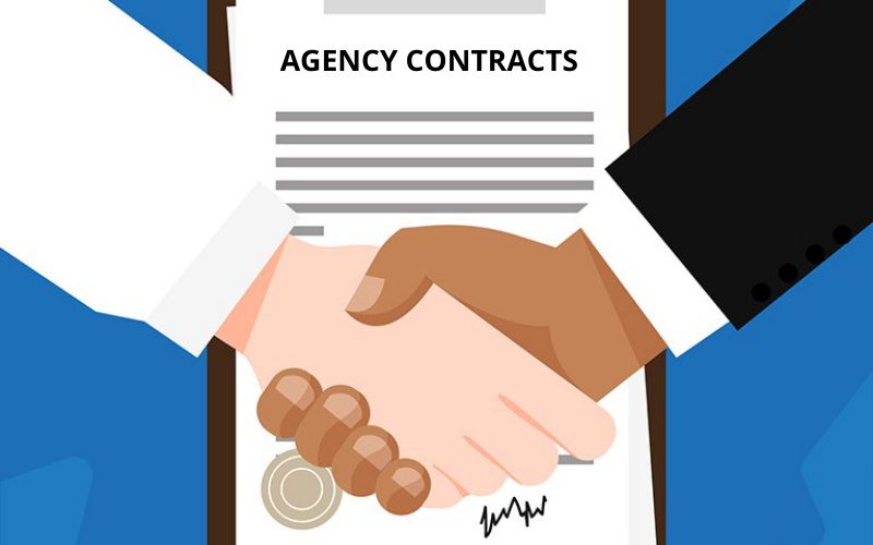 The basis for the formation of the agent is an agency contract agreed upon by both parties