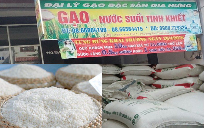 Gia Hung Rice Distributor has three branches in District 12, Go Vap, and Tan Binh