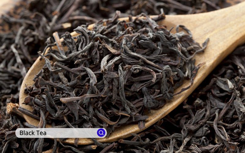 Black tea undergoes full oxidation to achieve its characteristic color