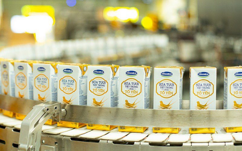 Fresh milk with bird's nests is a special product line of Vinamilk