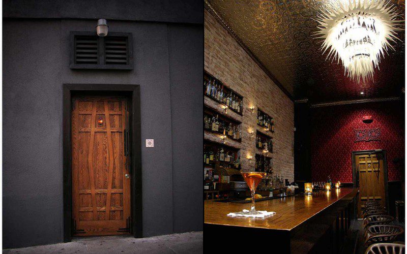 A hidden bar is a secret bar in the heart of the city