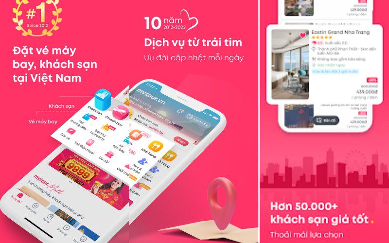 Mytour là ứng dụng đặt phòng khách sạn được yêu thích tại Việt Nam