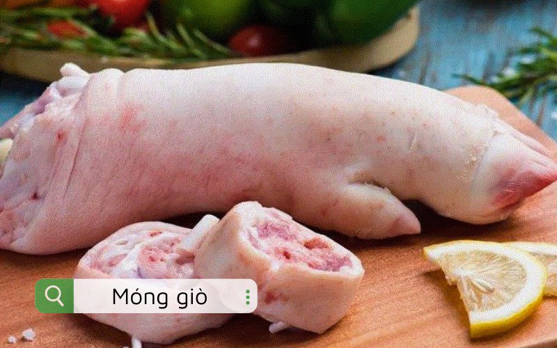 Móng giò là phần chân gắn với móng heo