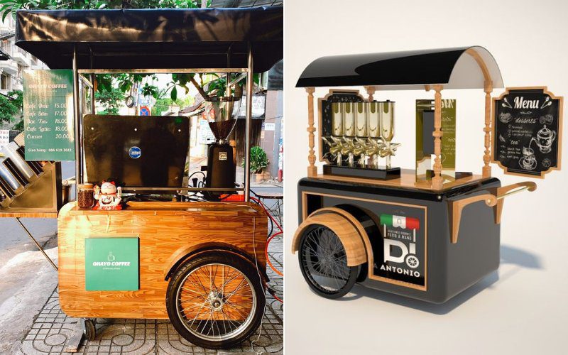 Take away coffee carts are a popular choice today