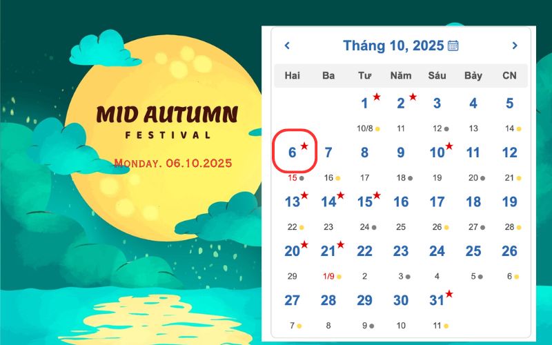 Trung thu ngày mấy? Bao nhiêu ngày nữa đến Trung Thu 2025? KAMEREO