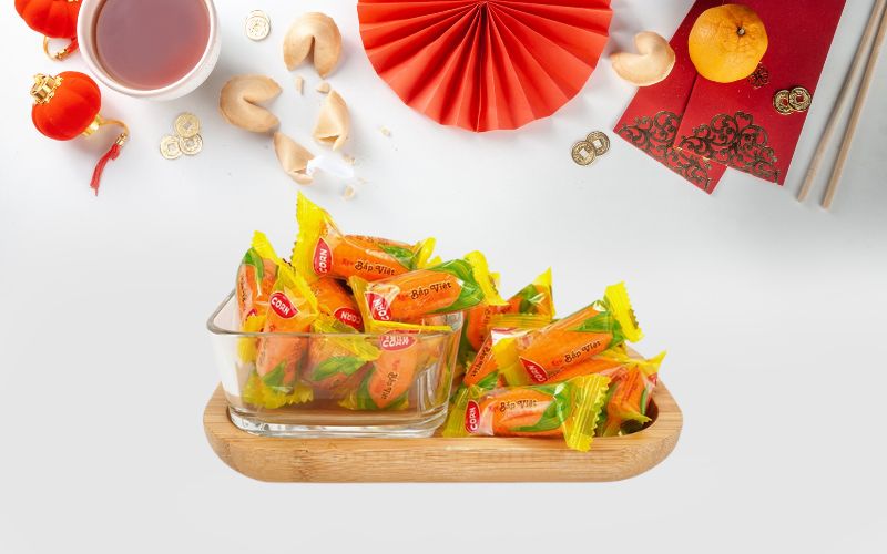 Kẹo dẻo bắp ngọt, thơm không thể thiếu trong mâm bánh kẹo Tết