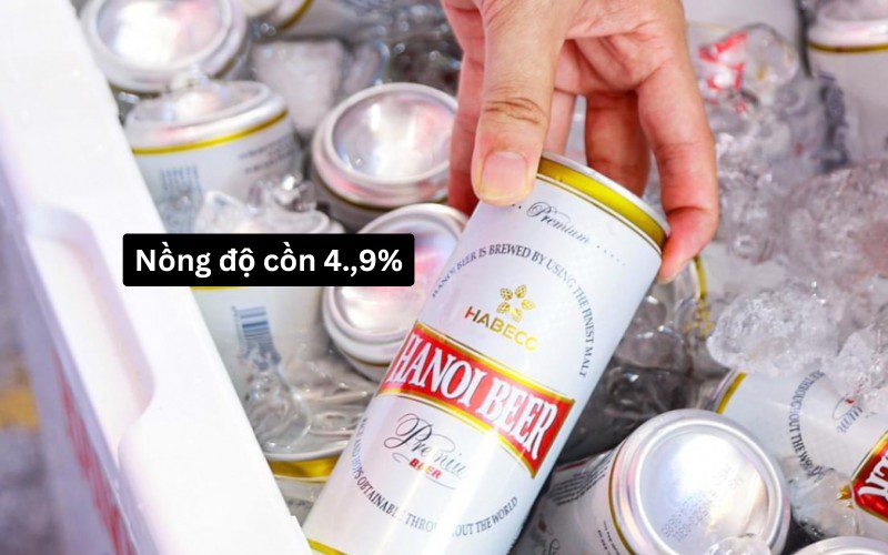 Bia Hà Nội Premium có nồng độ cồn 4,9%