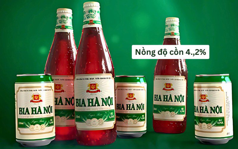 Bia Hà Nội nhãn xanh có nồng độ cồn 4,2%