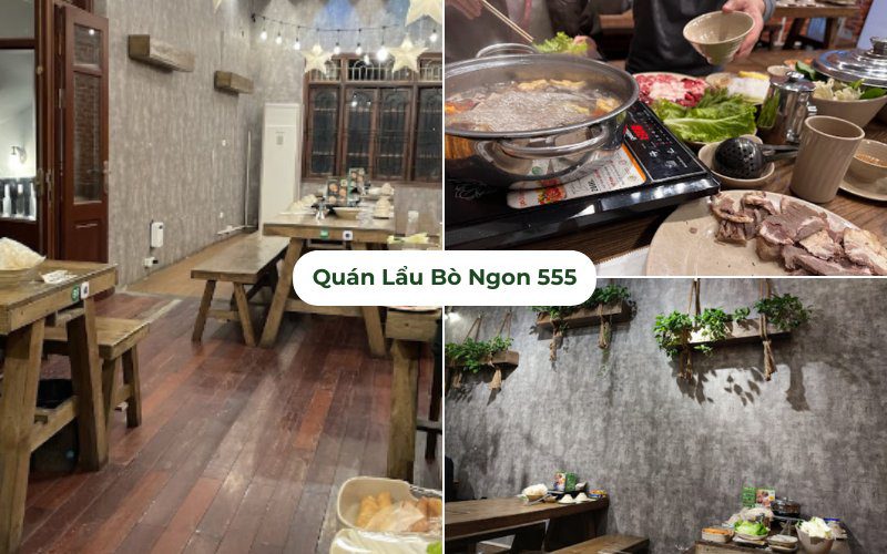 Thưởng thức lẩu bò đậm đà tại Quán Lẩu Bò Ngon 555