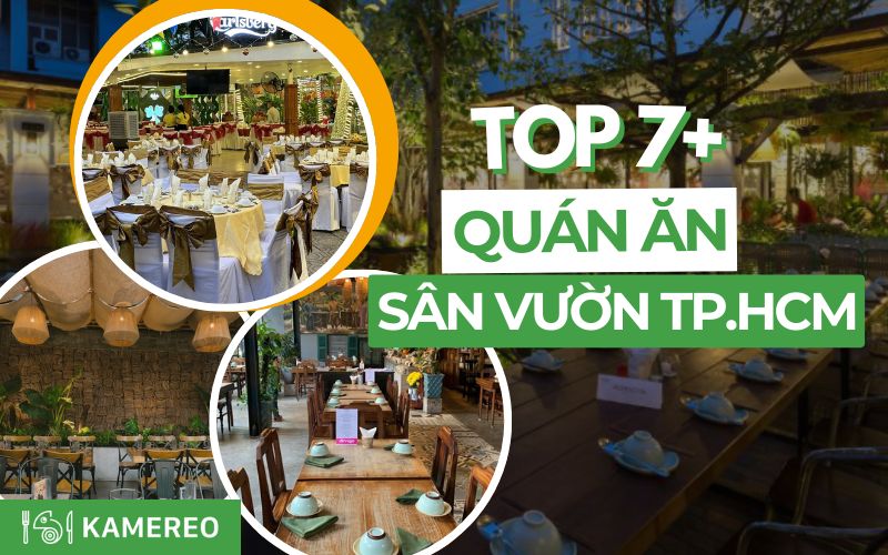 Quán ăn sân vườn thiết kế đẹp tại TP.HCM