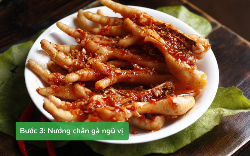 Chân gà nướng ngũ vị thơm ngon