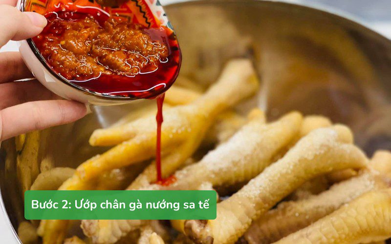 Công thức ướp chân gà nướng sa tế