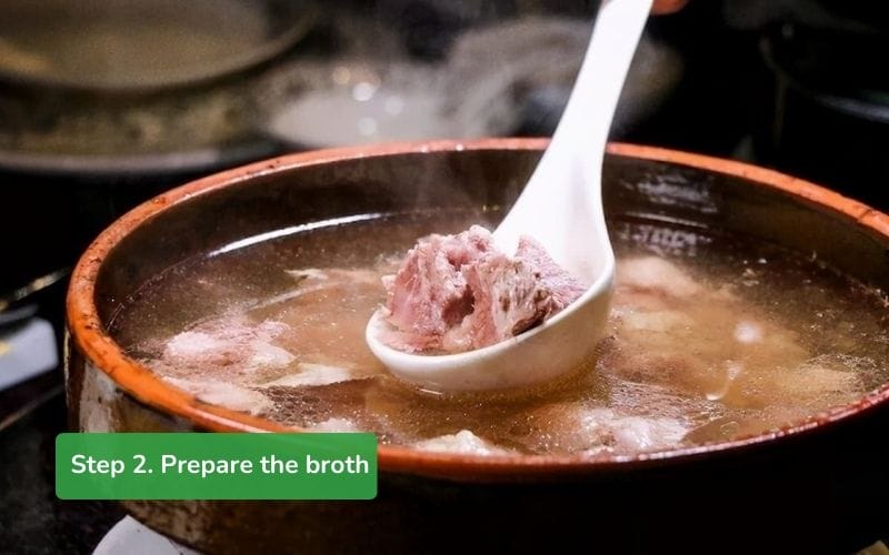 Simmer pork bones with radish and lemongrass to create a natural sweet taste