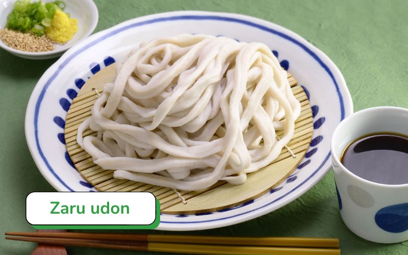Zaru Udon: Mì udon lạnh phục vụ trên mẹt tre
