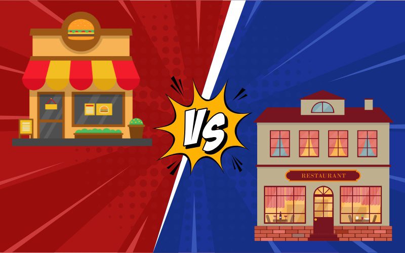 Nhà hàng và quán ăn là hai thuật ngữ khác nhau