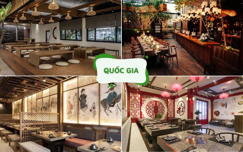 Nhà hàng có thể phân loại theo từng quốc gia